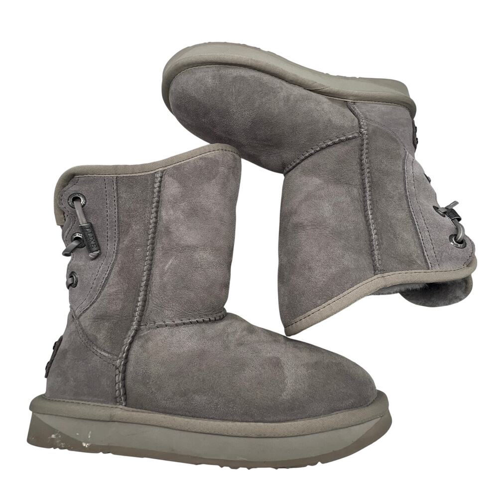 Australia Luxe Collective Women's Gray Suede Lace Up Ankle Boots Size US 5 EU 36